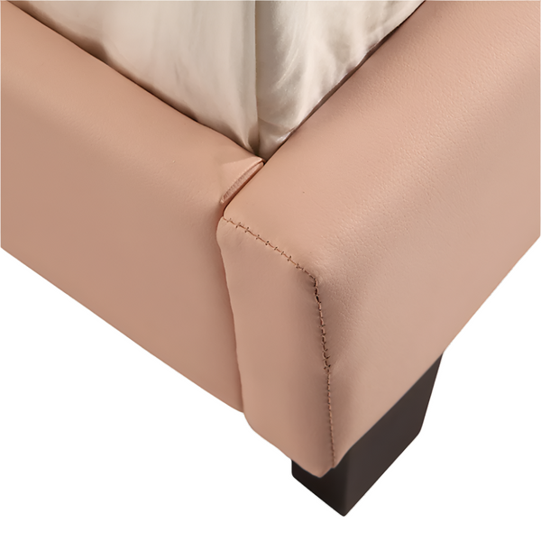 Palermo Single Pu Leather Bed Frame Pink Single Bed Frames