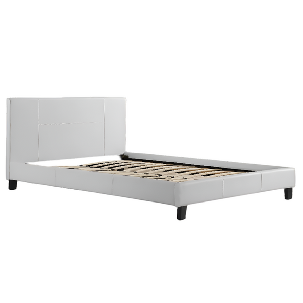 Palermo Queen Pu Leather Bed Frame White Queen Bed Frames