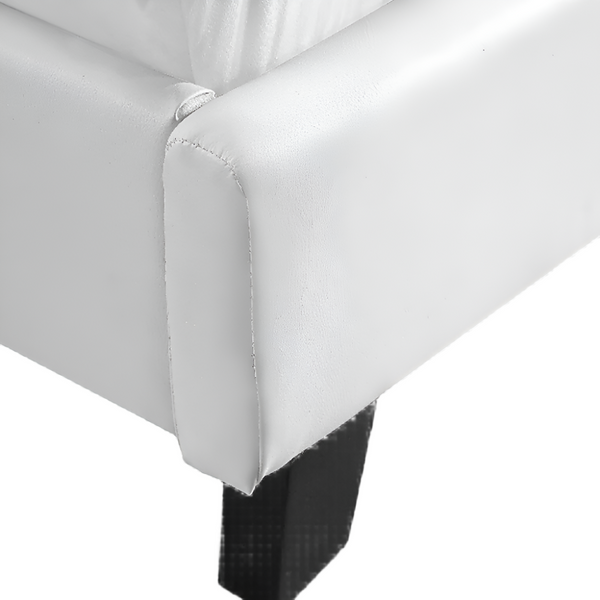 Palermo Queen Pu Leather Bed Frame White Queen Bed Frames