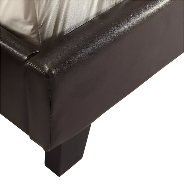 Palermo Queen Pu Leather Bed Frame Brown Queen Bed Frames