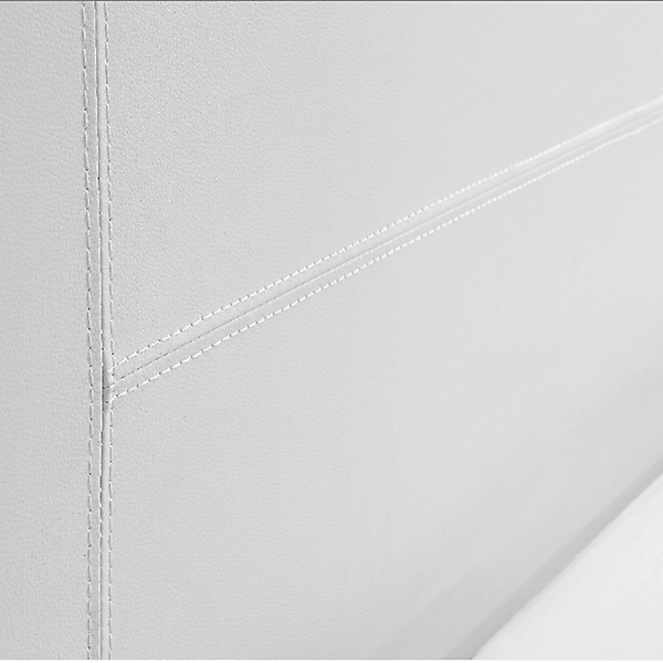 Palermo King Pu Leather Bed Frame White King Bed Frames