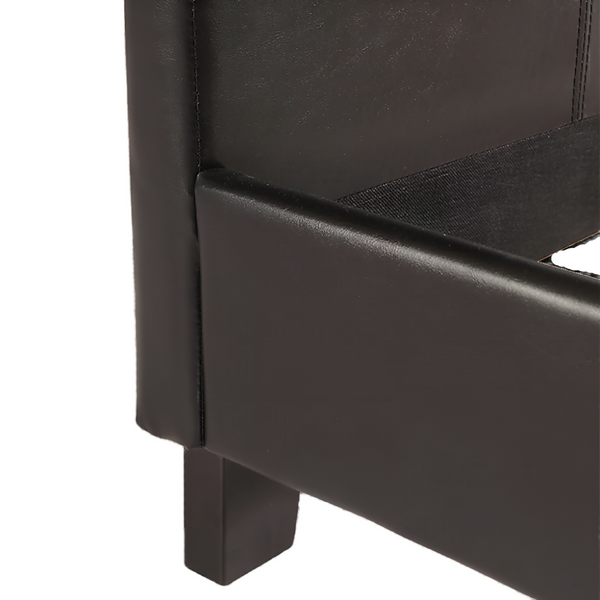 Palermo Queen Pu Leather Bed Frame Black Queen Bed Frames