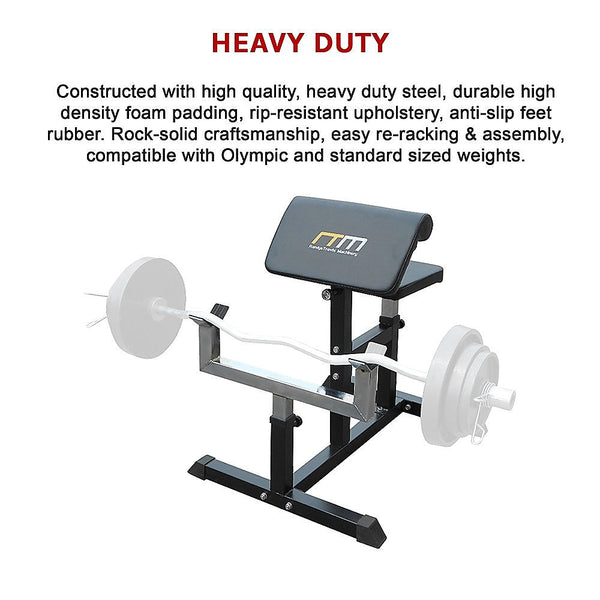 Preacher Curl Bench Weights Commercial Bicep Arms Work Benches