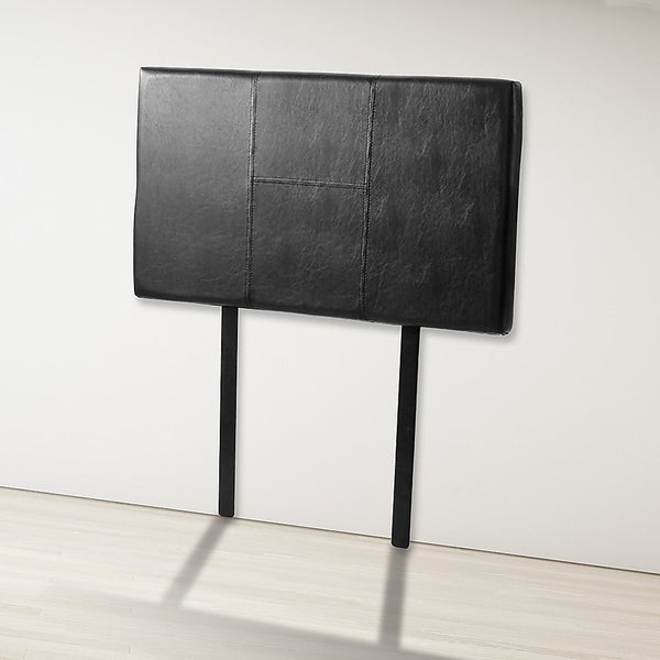 Palermo Pu Leather Single Bed Headboard Bedhead Black Headboards & Footboards