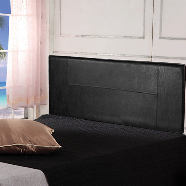 Palermo Pu Leather Double Bed Headboard Bedhead Black Headboards & Footboards