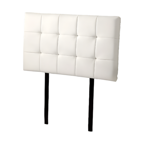 Palermo Pu Leather Single Bed Deluxe Headboard Bedhead White Headboards & Footboards