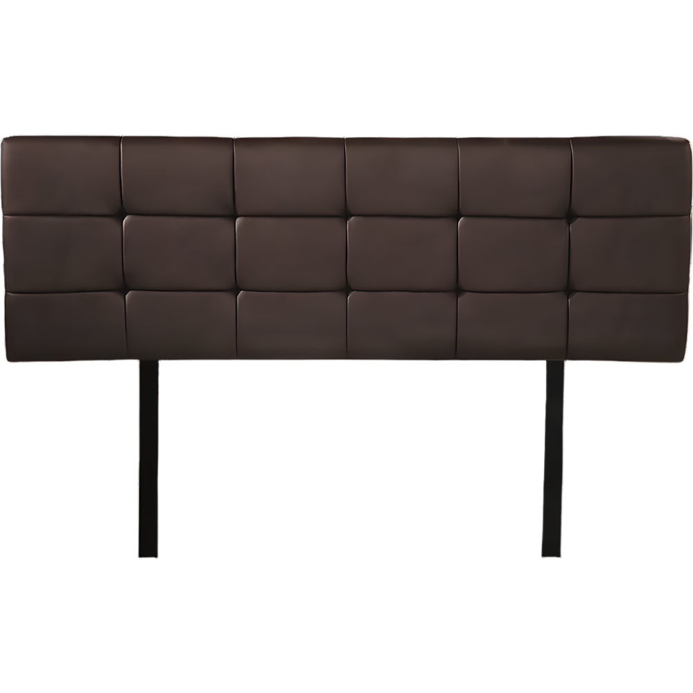 Palermo Pu Leather Double Bed Deluxe Headboard Bedhead Brown Headboards & Footboards