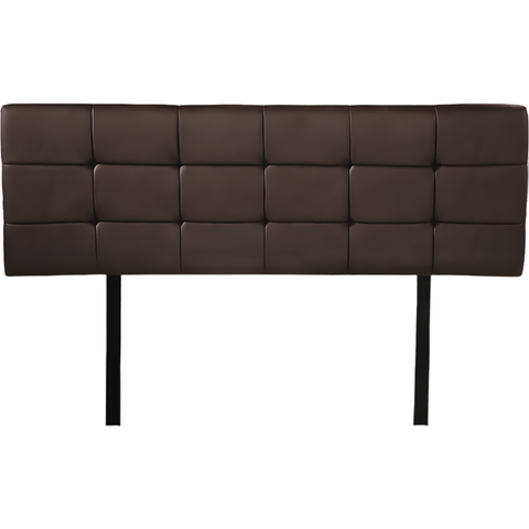 Palermo Pu Leather Double Bed Deluxe Headboard Bedhead Brown Headboards & Footboards