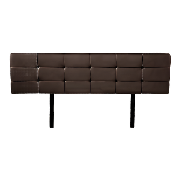 Palermo Pu Leather King Bed Deluxe Headboard Bedhead Brown Headboards & Footboards