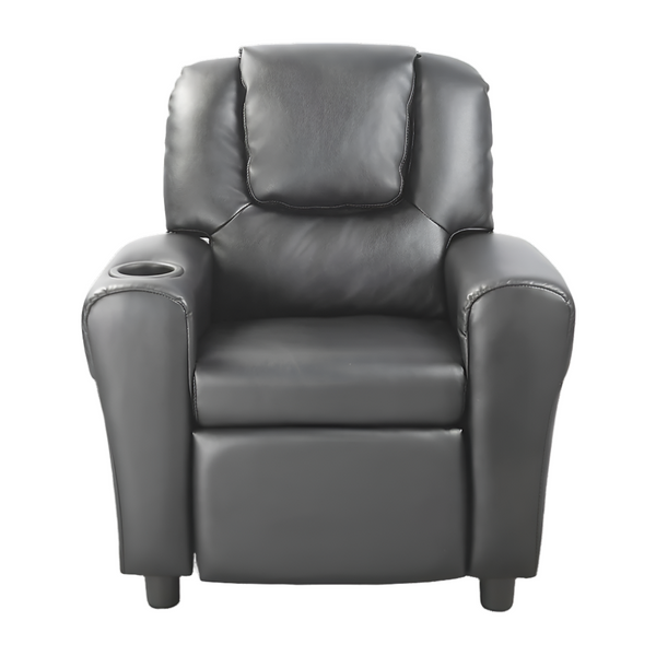 Palermo Pu Leather Kids Recliner With Drink Holder Kids Chairs