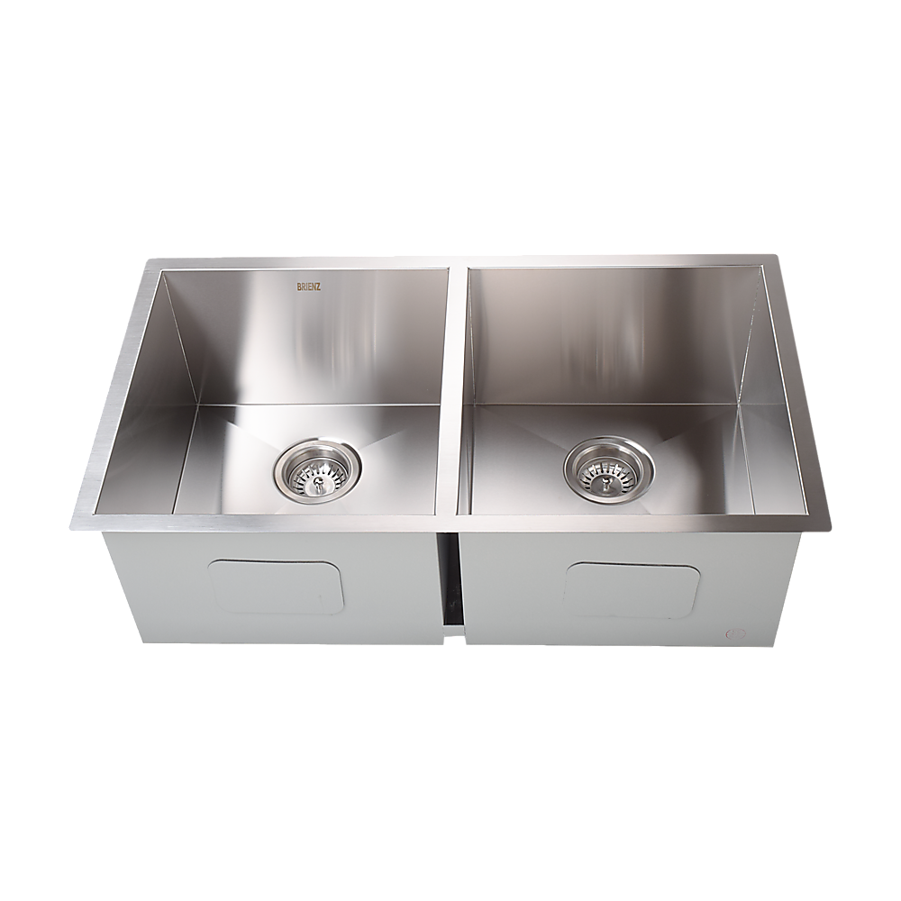 Brienz 820X457mm Handmade Stainless Steel Undermount / Topmount Kitchen Laundry Sink With Waste Kitchen Sinks