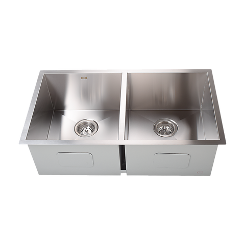 Brienz 820X457mm Handmade Stainless Steel Undermount / Topmount Kitchen Laundry Sink With Waste Kitchen Sinks