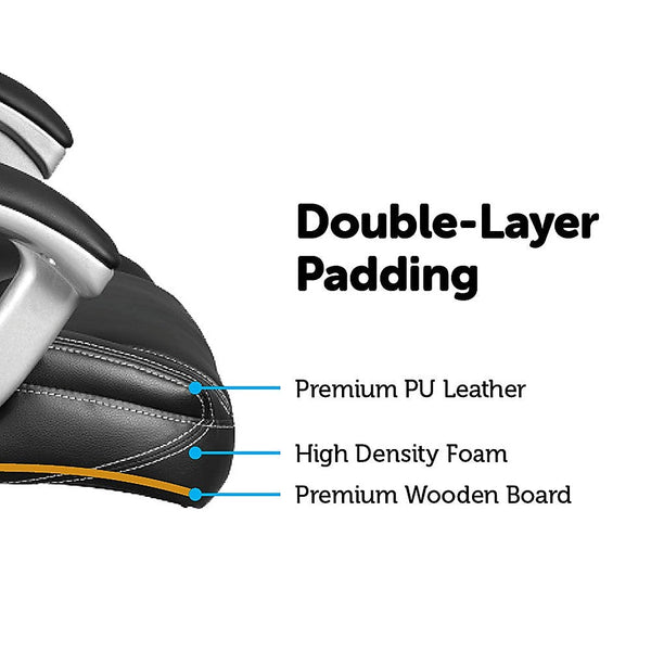 Palermo Pu Leather Office Chair Executive Padded Black Office Chairs