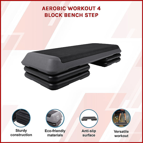 Aerobic Workout 4 Block Bench Step Weights Benches