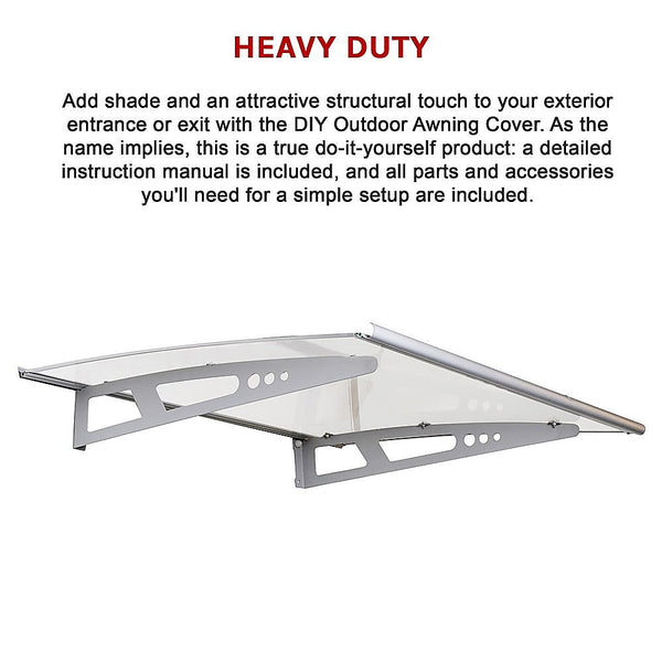 Diy Outdoor Awning Cover 1.4M X 1M Polycarbonate Awning & Canopy Parts