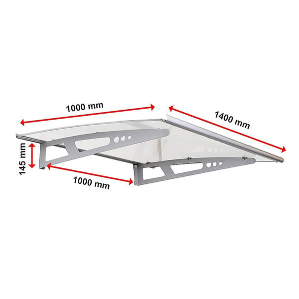 Diy Outdoor Awning Cover 1.4M X 1M Polycarbonate Awning & Canopy Parts