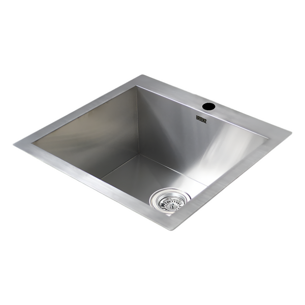 530X505mm Handmade Stainless Steel Topmount Kitchen Laundry Sink With Waste Kitchen Sinks