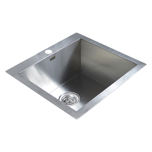 530X505mm Handmade Stainless Steel Topmount Kitchen Laundry Sink With Waste Kitchen Sinks