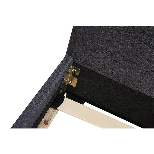 Palermo King Linen Fabric Bed Frame Grey King Bed Frames