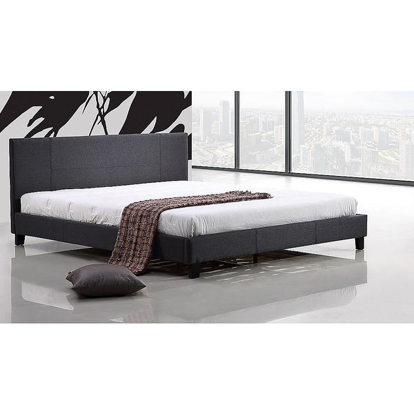 Palermo King Linen Fabric Bed Frame Grey King Bed Frames
