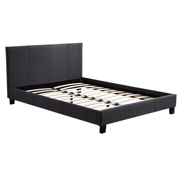 Palermo Double Linen Fabric Bed Frame Grey Double Bed Frames