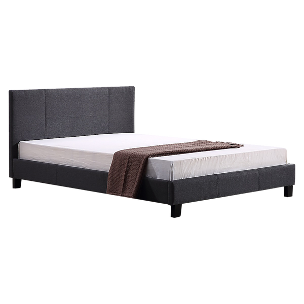 Palermo Double Linen Fabric Bed Frame Grey Double Bed Frames