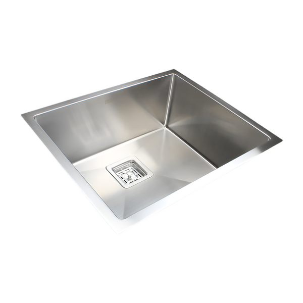 Brienz 550X455mm Handmade 1.5Mm Stainless Steel Undermount Topmount Kitchen Sink With Square Waste Kitchen Sinks