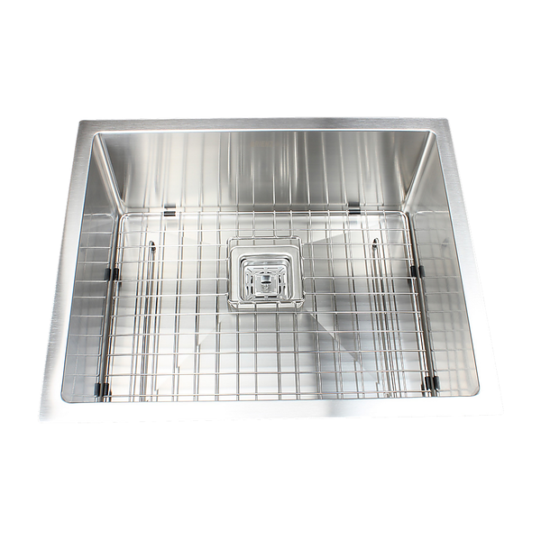 Brienz 430X455mm Handmade 1.5Mm Stainless Steel Undermount / Topmount Kitchen Sink With Square Waste Kitchen Sinks