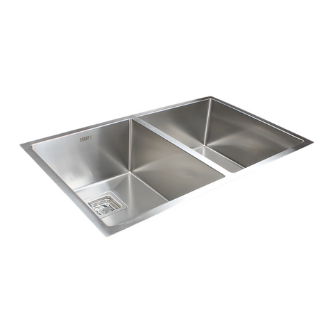 Brienz 835X505mm Handmade 1.5Mm Stainless Steel Undermount / Topmount Kitchen Sink With Square Waste Kitchen Sinks