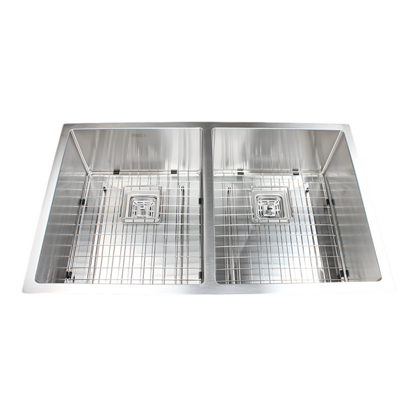 Brienz 835X505mm Handmade 1.5Mm Stainless Steel Undermount / Topmount Kitchen Sink With Square Waste Kitchen Sinks