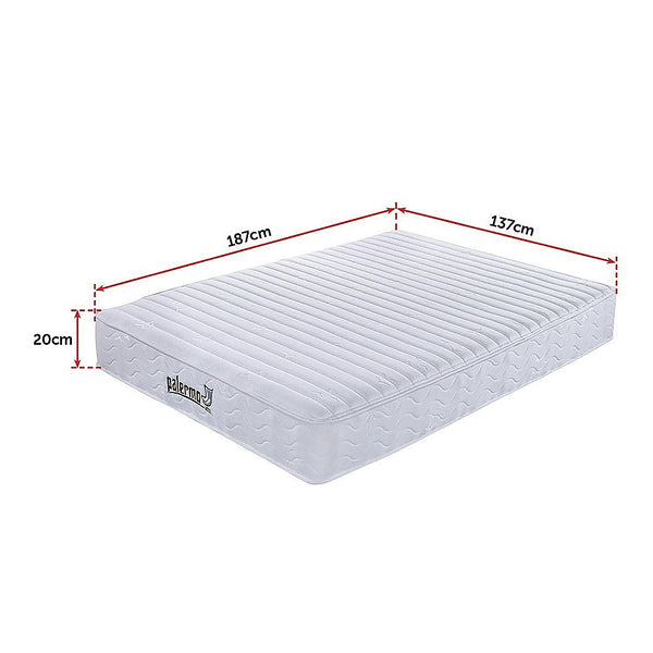 Palermo Contour 20Cm Encased Coil Double Mattress Certipur Us Foam Mattresses