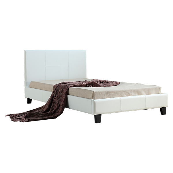Palermo King Single Pu Leather Bed Frame White King Single Bed Frames