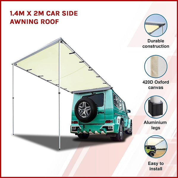 1.4M X 2M Car Side Awning Roof Awnings