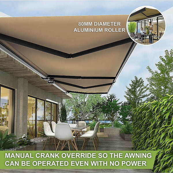 Bariloche 5.0M X 3.0M Retractable Folding Arm Awning Heavy Duty Full Cassette Motorised Awning & Canopy Parts