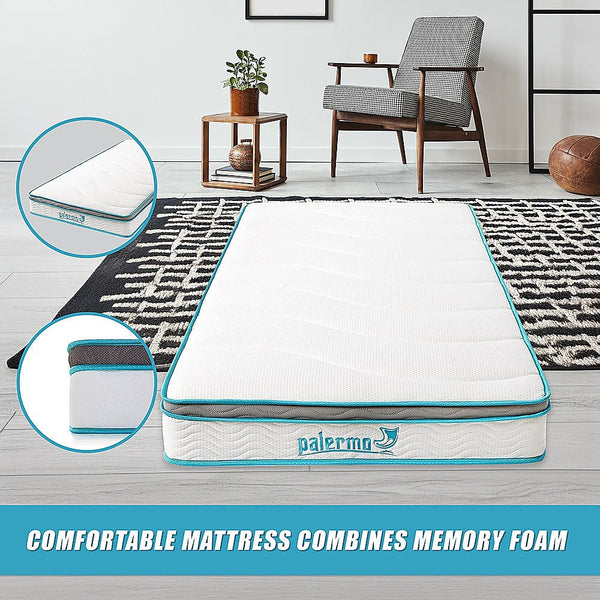 Palermo Single 20Cm Memory Foam And Innerspring Hybrid Mattress Mattresses