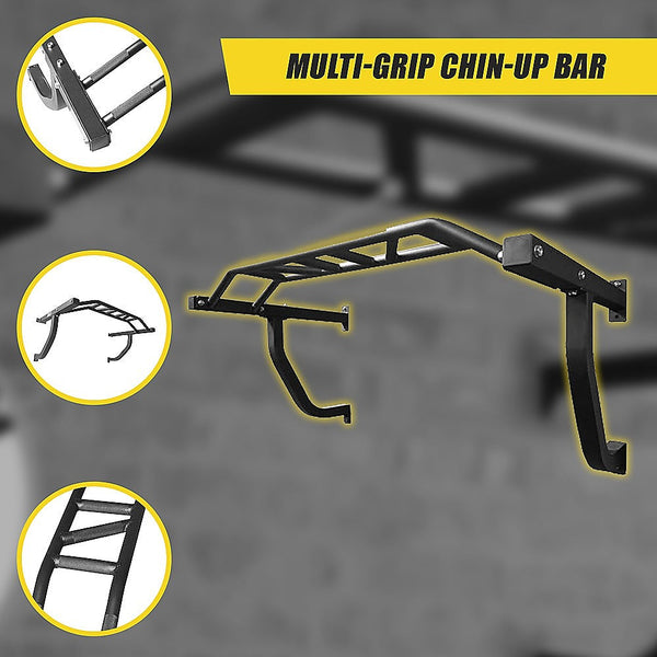 Wall Mounted Multi Grip Chin Up Bar Upper Body Training Pull Up Bars
