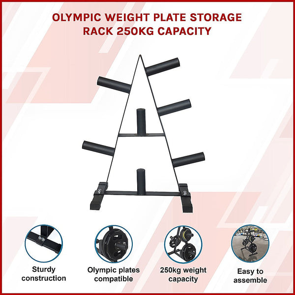 Olympic Weight Plate Storage Rack 250Kg Capacity Weights Storage