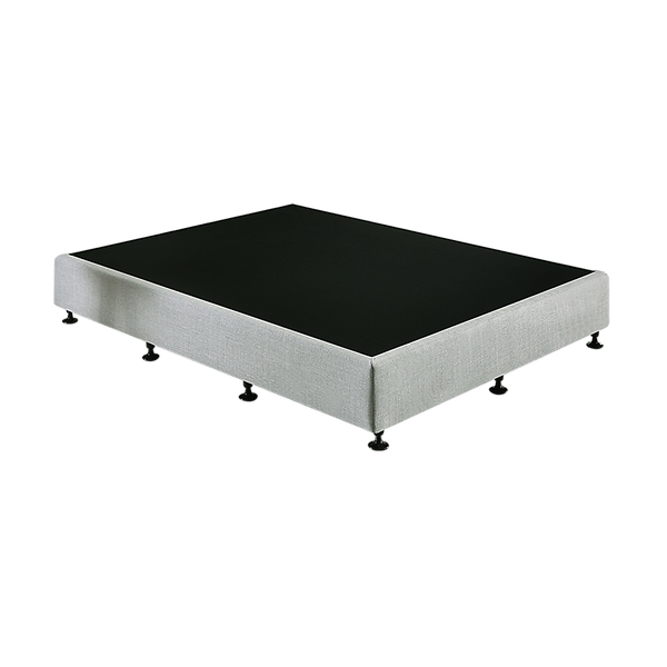 Palermo Queen Ensemble Bed Base Platinum Light Grey Linen Fabric Queen Bed Frames