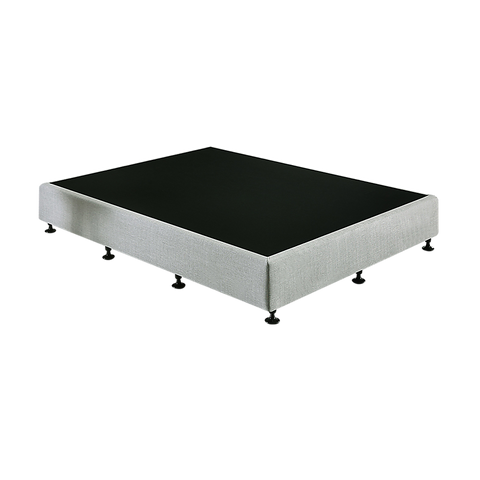 Palermo Queen Ensemble Bed Base Platinum Light Grey Linen Fabric Queen Bed Frames