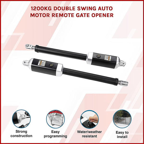 Randy & Travis Machinery 1200Kg Double Swing Auto Motor Remote Gate Opener Gate Openers