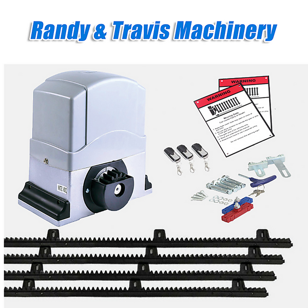 Randy & Travis Machinery 1200Kg Auto Slide Sliding Gate Opener Automatic W 4M Rail Gate Openers