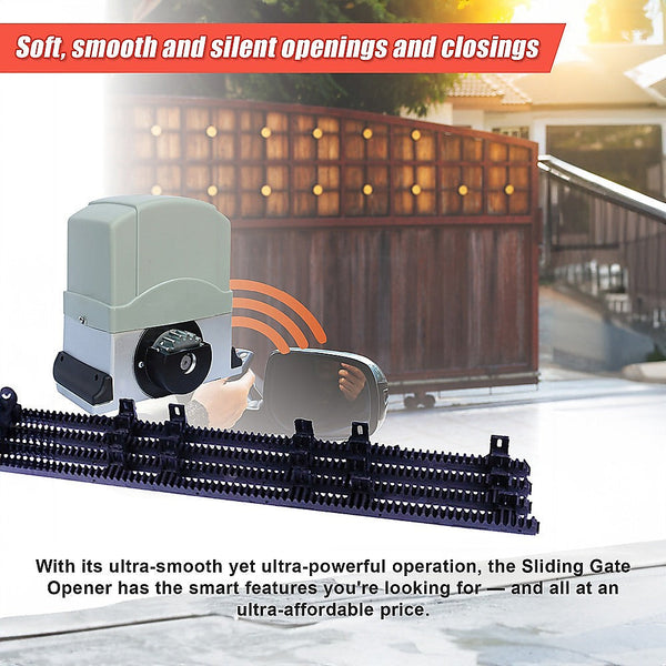 Randy & Travis Machinery 1800Kg Auto Slide Sliding Gate Opener Automatic W 4M Rail Gate Openers