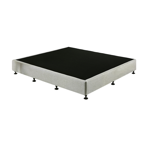Palermo King Single Ensemble Bed Base Platinum Light Grey Linen Fabric King Single Bed Frames
