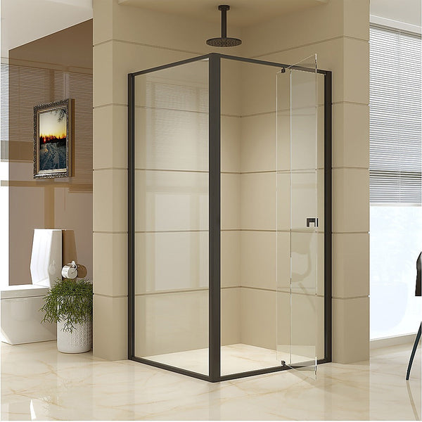 Della Francesca Semi Frameless Shower Screen (98~106)X 195Cm & (89~92)X Side As/Nzs Glass Shower Enclosures