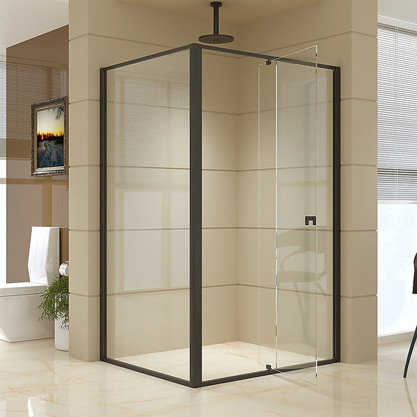 Della Francesca Semi Frameless Shower Screen (114~122)X 195Cm & (98~101)X195cm Side As/Nzs Glass Shower Enclosures