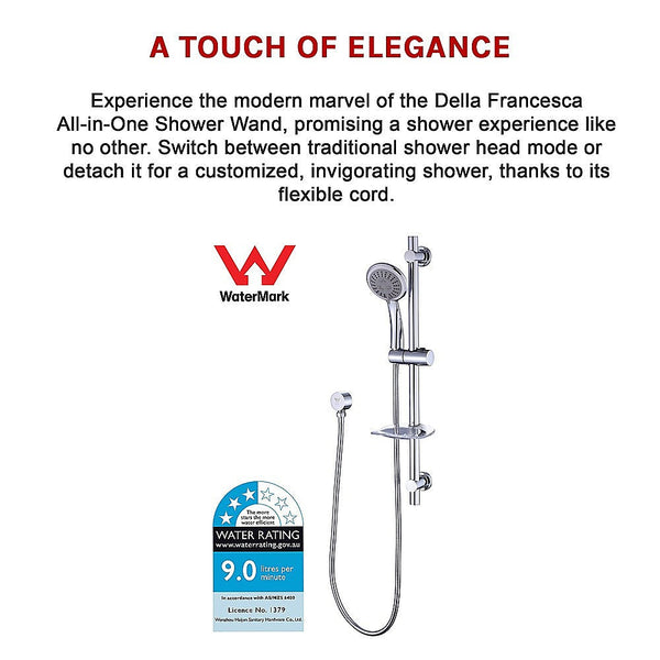 Della Francesca Hand Held Shower Rail Soap Dish Bathroom Set Shower Heads & Combos