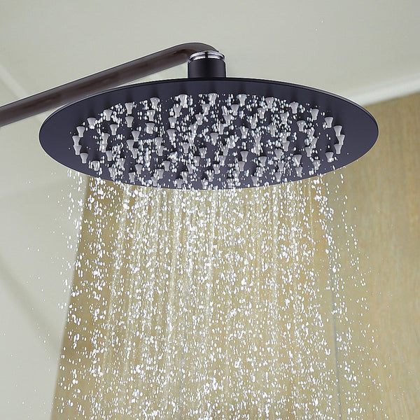 200Mm Shower Head Round 304Ss Electroplated Matte Black Finish Shower Heads & Combos