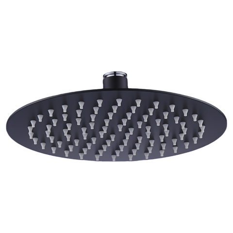 200Mm Shower Head Round 304Ss Electroplated Matte Black Finish Shower Heads & Combos