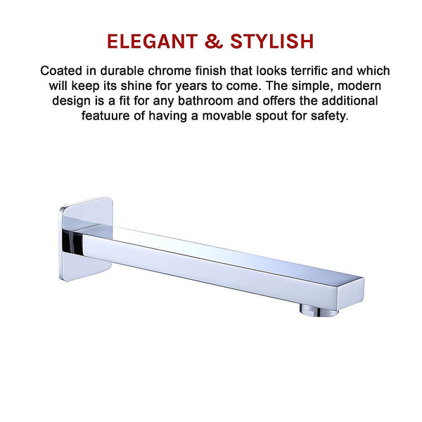 Della Francesca 228Mm Bath Spout Polished Chrome Finish Bath Taps