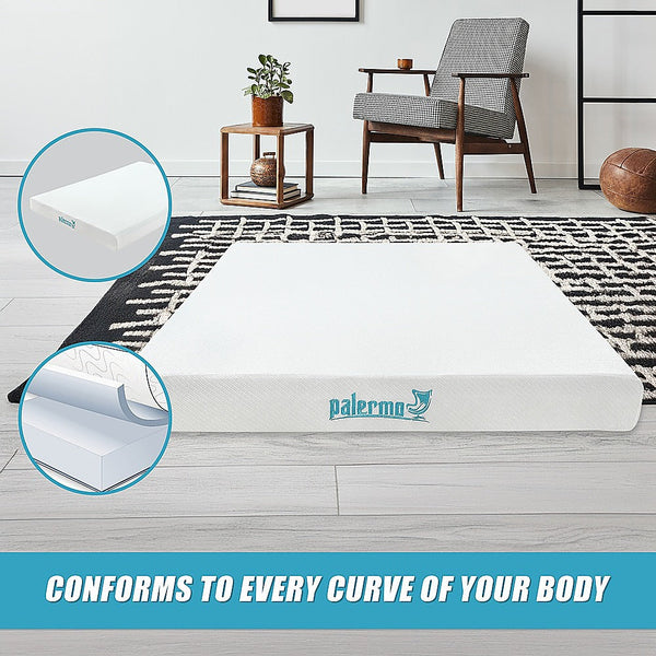 Palermo Double Mattress Memory Foam Green Tea Infused Certipur Mattresses